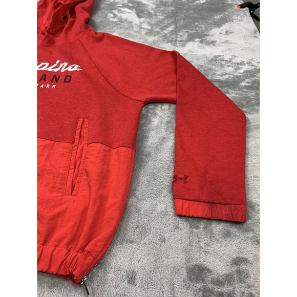 Terrapins Maryland College Park Men's Medium Red Hoodie Loose Fit Under Armour - Picture 8 of 11